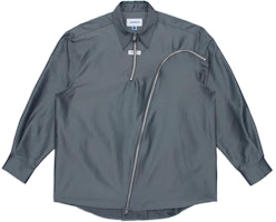 (Women) ADER ERROR SS24 Gradient Back Embroidery Oversized Long Sleeve Shirt Grey Women BN01SSSH0105CC (Women) ADER ERROR SS24 Gradient Back Embroidery Oversized Long Sleeve Shirt Grey Women BN01SSSH0105CC