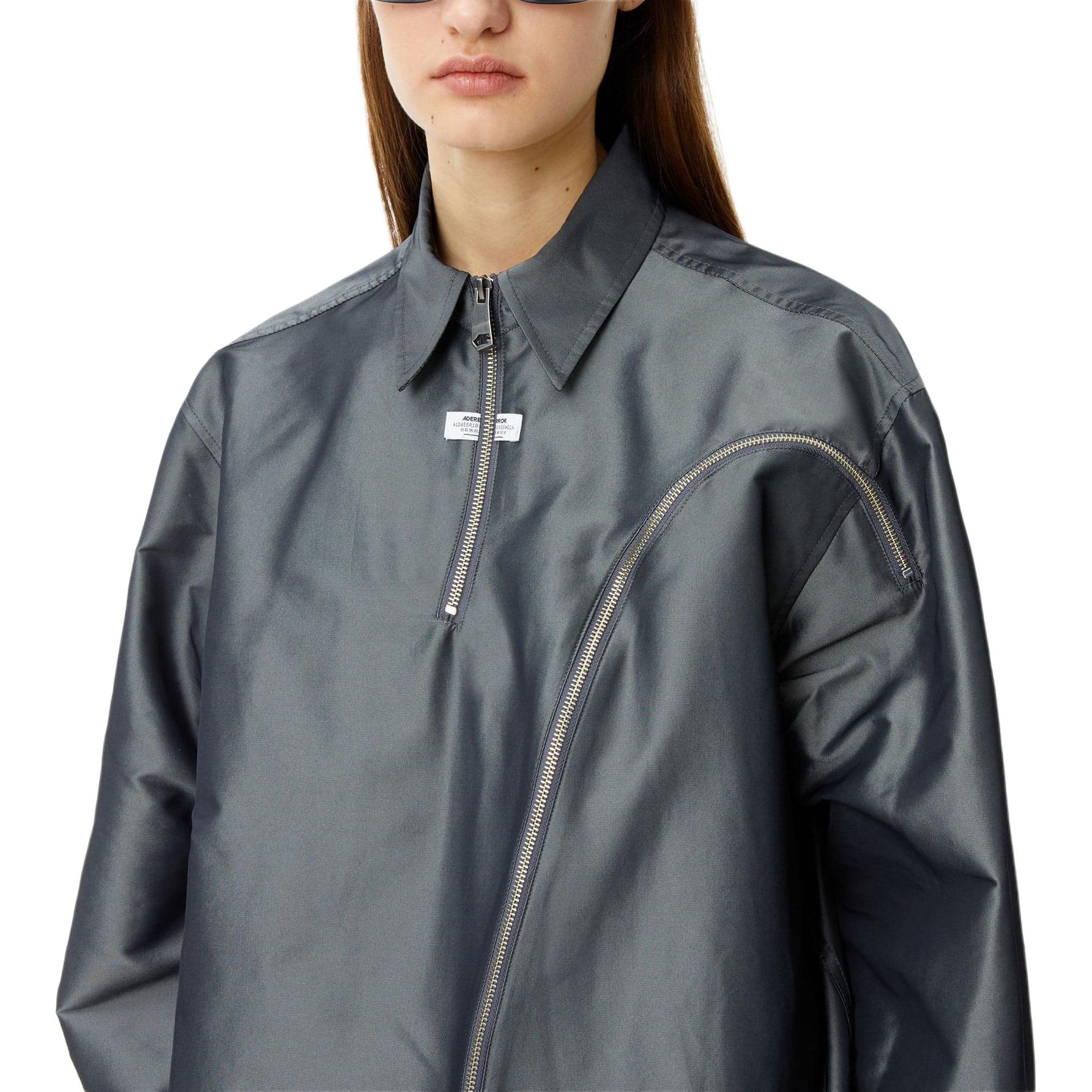 Purchase (W) ADER ERROR SS24 Baju Lengan Panjang Oversized Kelabu Wanita dengan Sulaman Gradient BN01SSSH0105CC