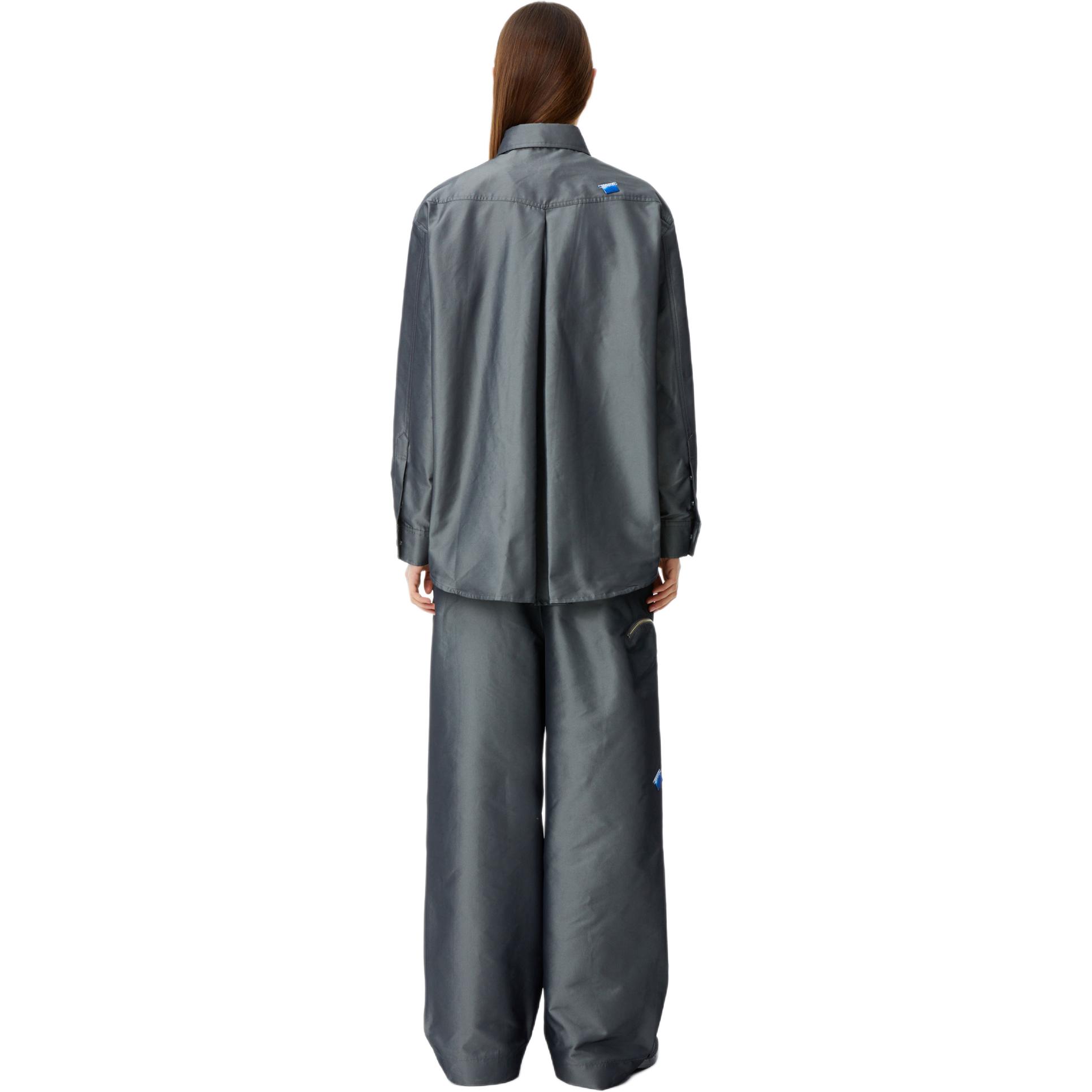 Details for (W) ADER ERROR SS24 Baju Lengan Panjang Oversized Kelabu Wanita dengan Sulaman Gradient BN01SSSH0105CC