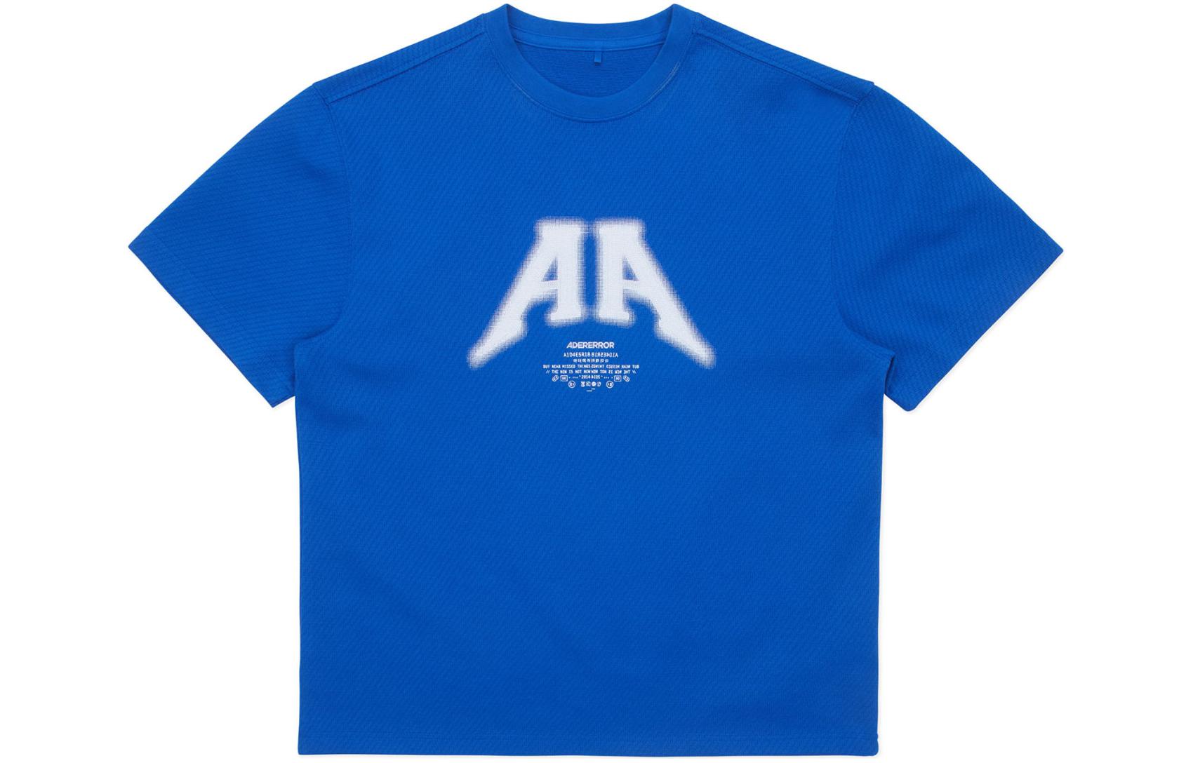 Order (W) ADER ERROR SS24 Baju T Graphic Embroidery & Print Biru BN01SSTS0105BL