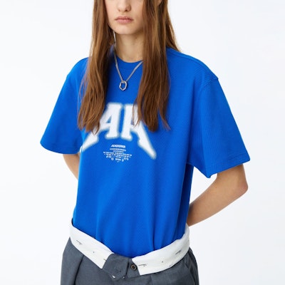 (W) ADER ERROR SS24 Baju T Graphic Embroidery & Print Biru BN01SSTS0105BL Cheap (W) ADER ERROR SS24 Baju T Graphic Embroidery & Print Biru BN01SSTS0105BL