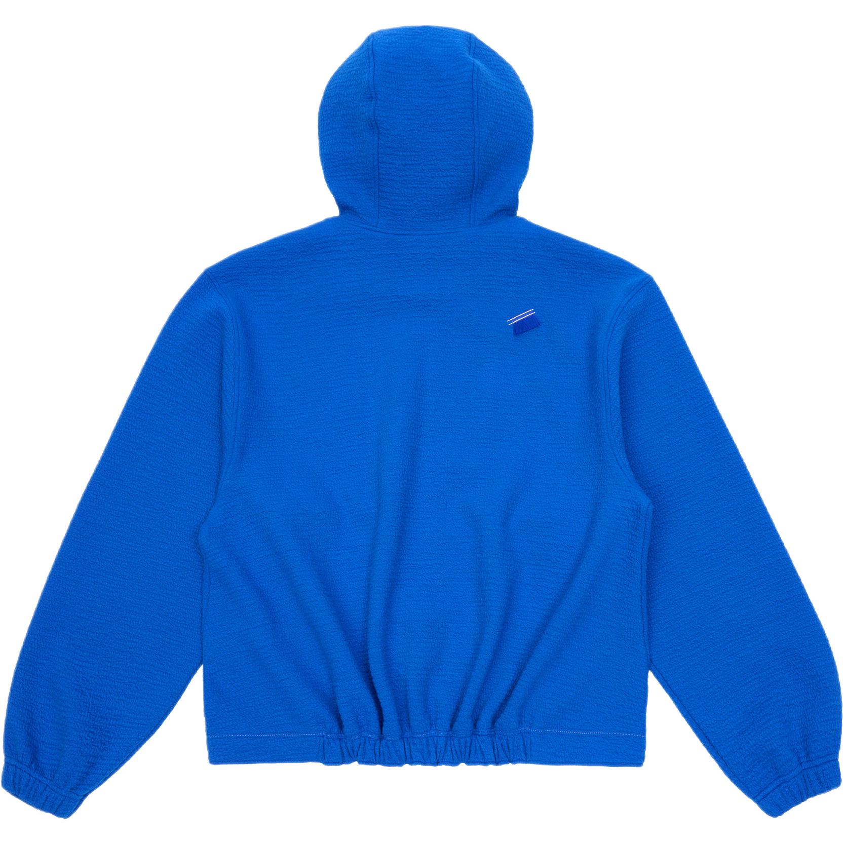 Lookbook (W) ADER ERROR SS25 Biru Jaket Hoodie Zip-up Longgar Warna Solid BO01SSHD0402BL