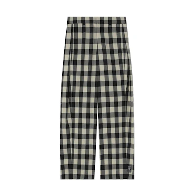 (Women) ADER ERROR Women’s Loose Fit Plaid Straight Pants - Black BMADSSSA0207CK