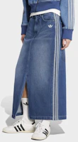 (Women) adidas 3-Stripes Denim Long Skirt - Indigo Denim JW2658 (Women) adidas 3-Stripes Denim Long Skirt - Indigo Denim JW2658