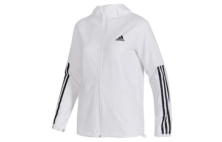 (Women) adidas 3-Stripes FZ Hoodie Training Jacket - White FH8018