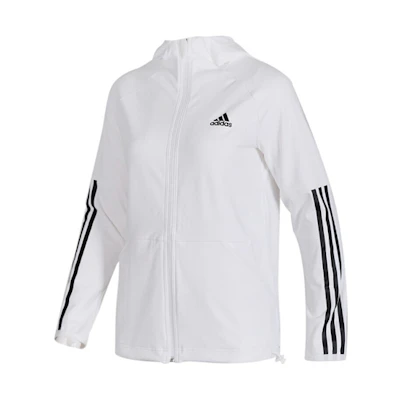 (Women) adidas 3-Stripes FZ Hoodie Training Jacket - White FH8018