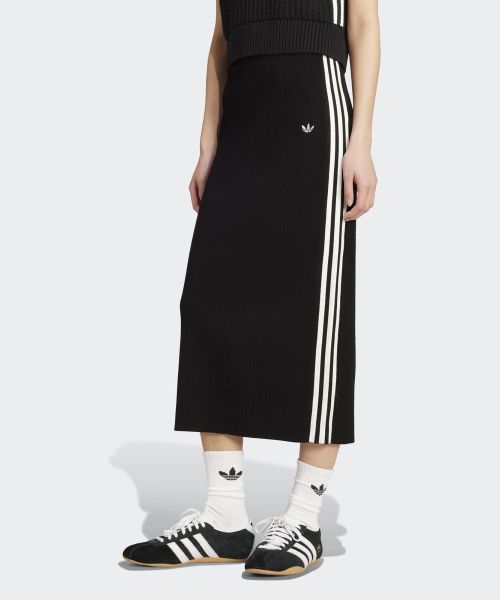 (Women) adidas 3-Stripes Knit Skirt - Black JW2661