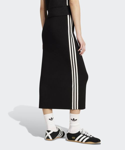 Order (W) adidas 3-Stripes Skirt Rajut - Hitam JW2661
