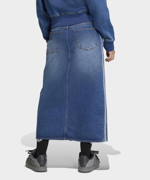 Order (Women) Adidas 3-Stripes Pencil Denim Skirt - Medium Vintage Denim KD2908