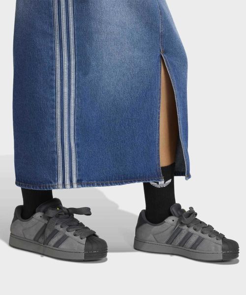 Lookbook (Women) Adidas 3-Stripes Pencil Denim Skirt - Medium Vintage Denim KD2908