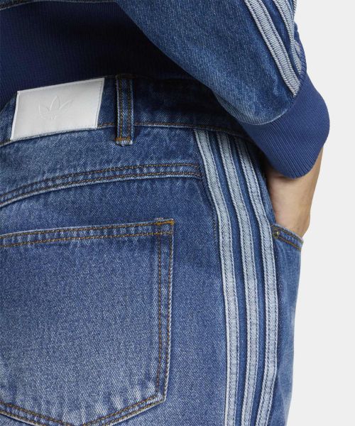 Shop (Women) Adidas 3-Stripes Pencil Denim Skirt - Medium Vintage Denim KD2908