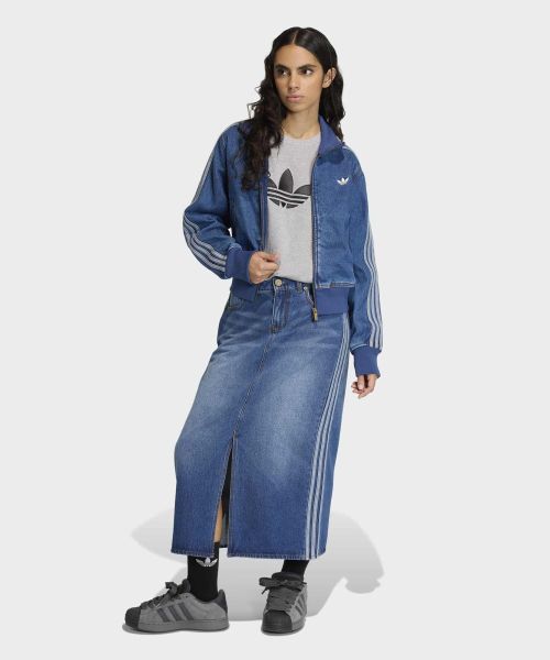 Purchase (Women) Adidas 3-Stripes Pencil Denim Skirt - Medium Vintage Denim KD2908