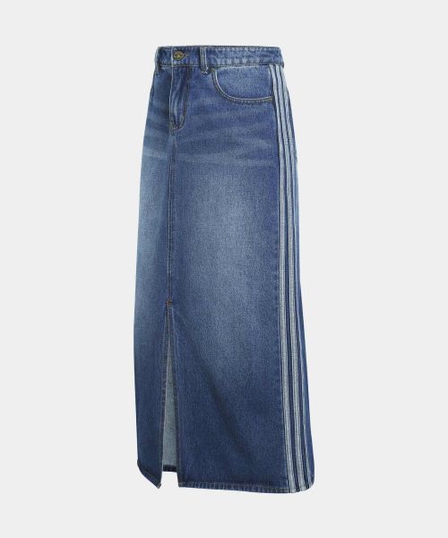 Details for (Women) Adidas 3-Stripes Pencil Denim Skirt - Medium Vintage Denim KD2908