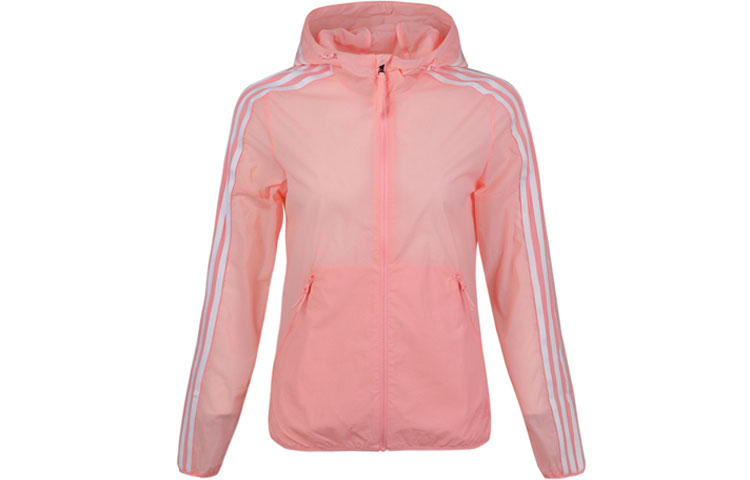 (Women) adidas 3-Stripes Pink Windbreaker Jacket FT2883