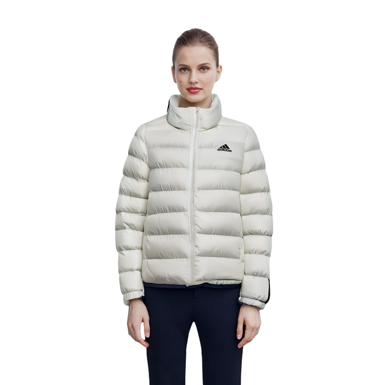 Details for (W) adidas 三條紋格紋帶Logo印花外套 白色 GT1713