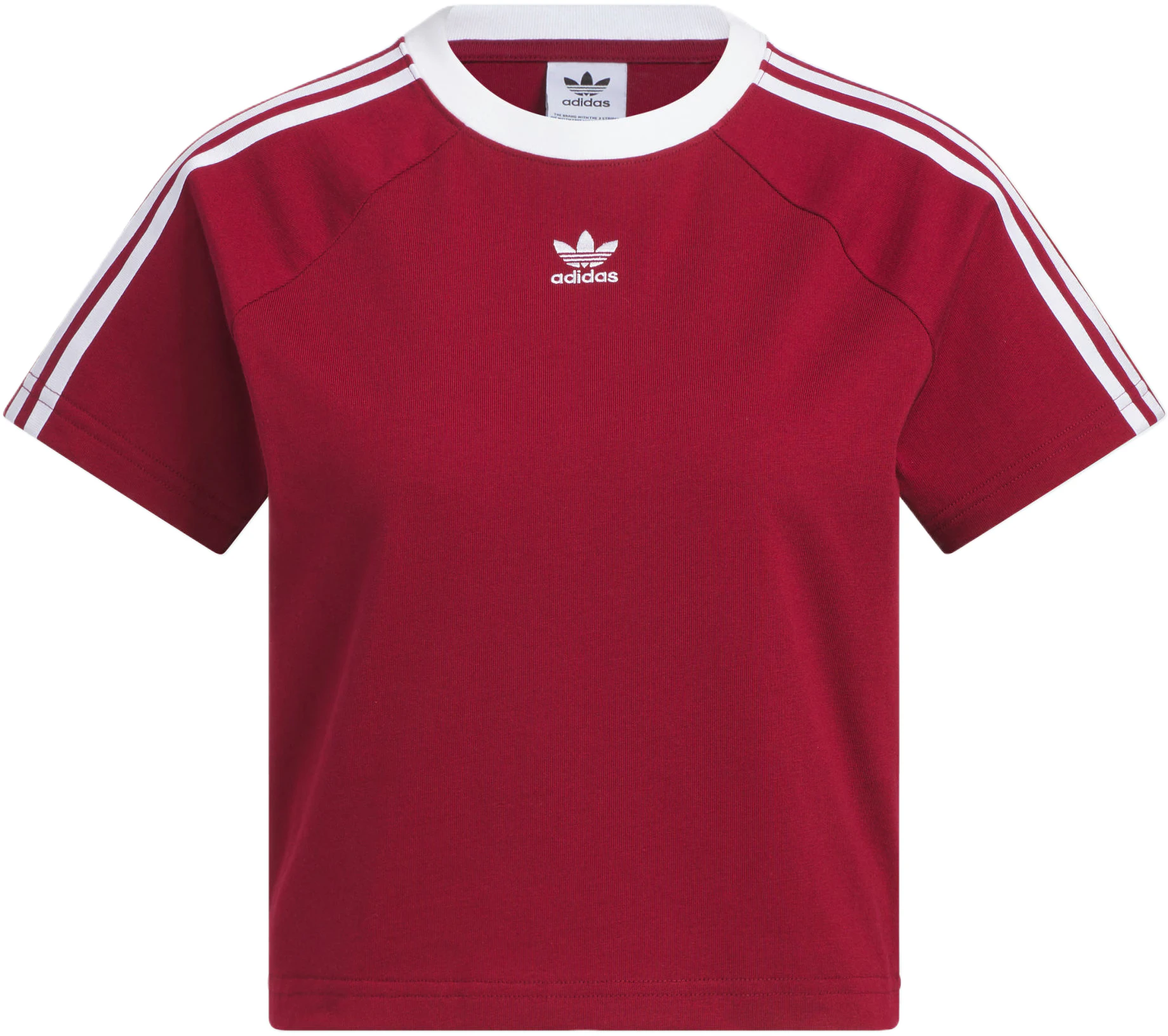 women-adidas-3-stripes-slim-fit-raglan-sleeve-t-shirt-maroon-kf-0314