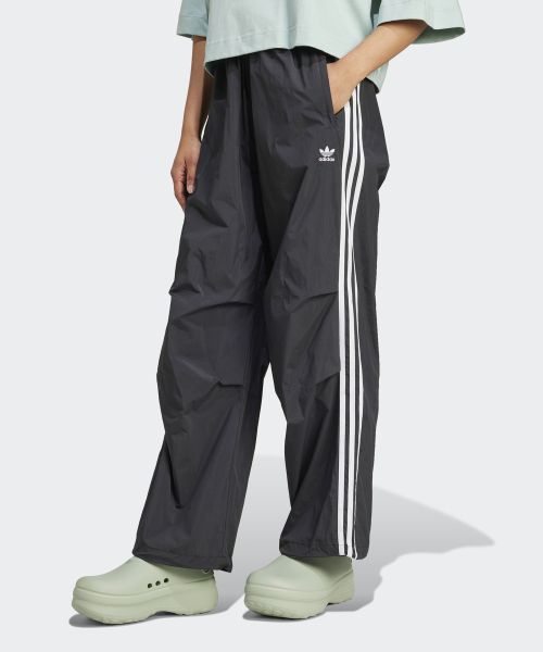 (Women) adidas 3S Woven Parachute Pants - Black IY7251