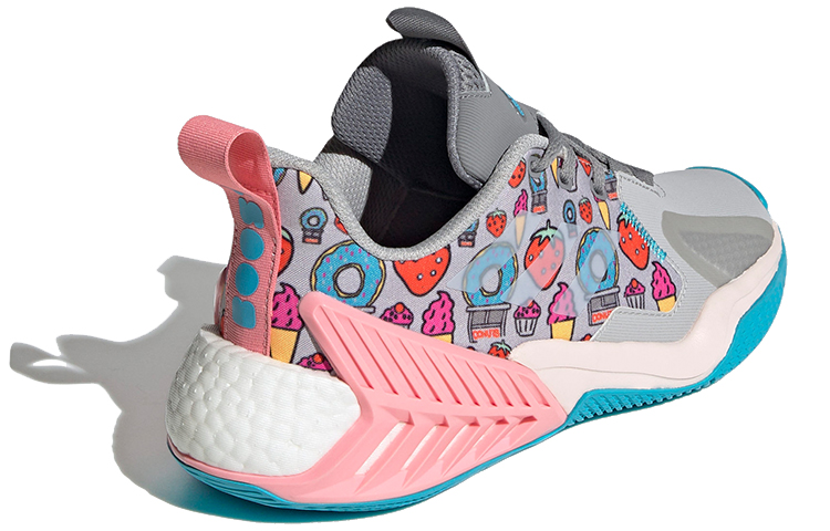 Shop adidas 4Uture One 低筒 跑步鞋 女款 灰粉