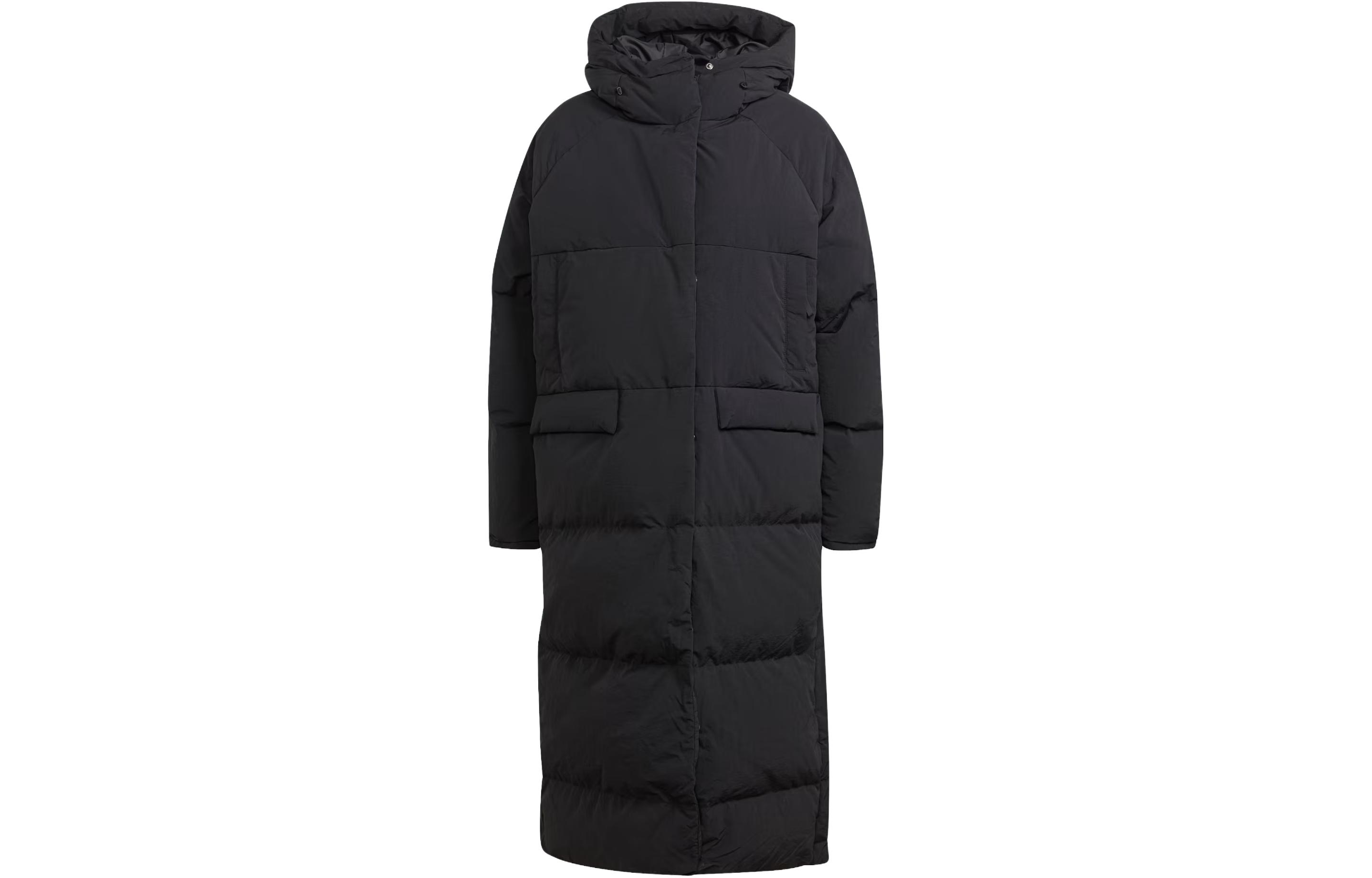 (Women) adidas 530  Black Down Jacket Long Sleeve Hoodie Solid Color IK3159 圖 2