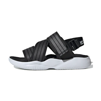 (W) adidas 90s Sandal Velcro Casual Black Gray White Sandals 'Black Grey White'