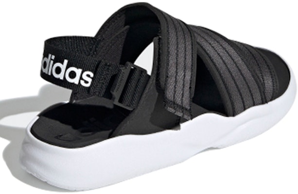 (W) adidas 90s Sandal Velcro Kasual Hitam Kelabu Putih 'Black Grey White' EG7647 Lookbook (W) adidas 90s Sandal Velcro Kasual Hitam Kelabu Putih 'Black Grey White' EG7647