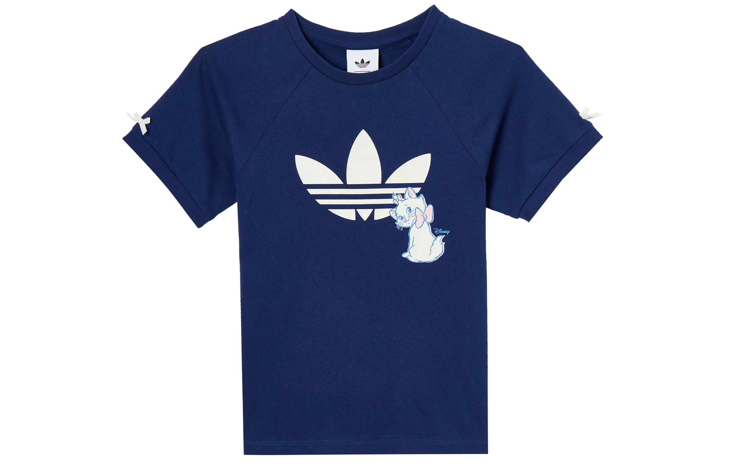 (Women) adidas × Marie Cat Collab Navy Blue Casual Stylish Graphic Tee KC3096