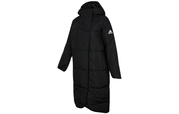 Order (Women) adidas  Big Baffle Down Coat Black Mid-Length Winter Jacket. GT6539