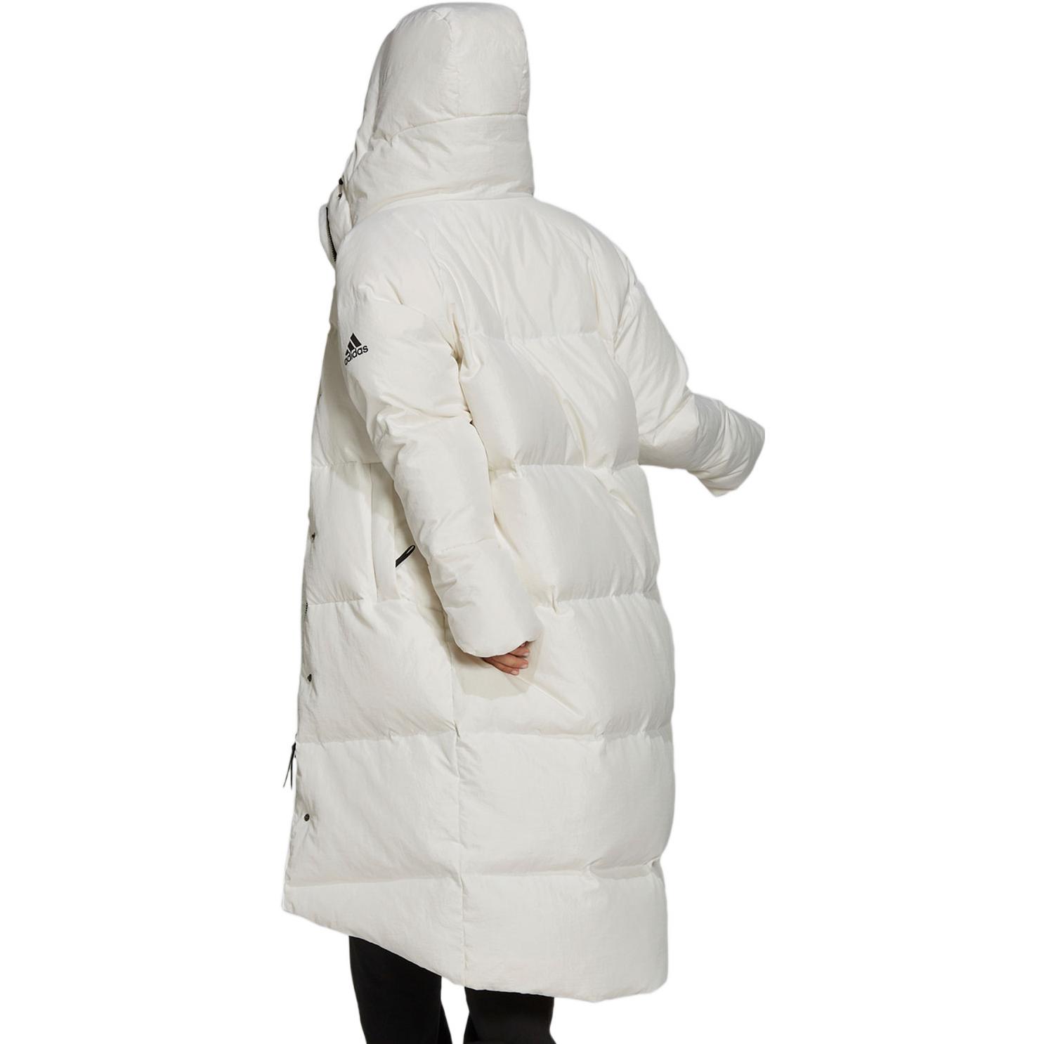Purchase (W) adidas Abrigo Big Baffle Down Blanco Impermeable con Capucha para Invierno GQ2509