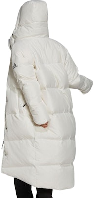 (Women) adidas Big Baffle Down Coat White Waterproof Hooded Winter Jacket GQ2509 Purchase (Women) adidas Big Baffle Down Coat White Waterproof Hooded Winter Jacket GQ2509