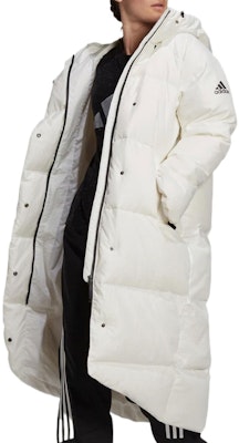 (Women) adidas Big Baffle Down Coat White Waterproof Hooded Winter Jacket GQ2509 Sizing (Women) adidas Big Baffle Down Coat White Waterproof Hooded Winter Jacket GQ2509