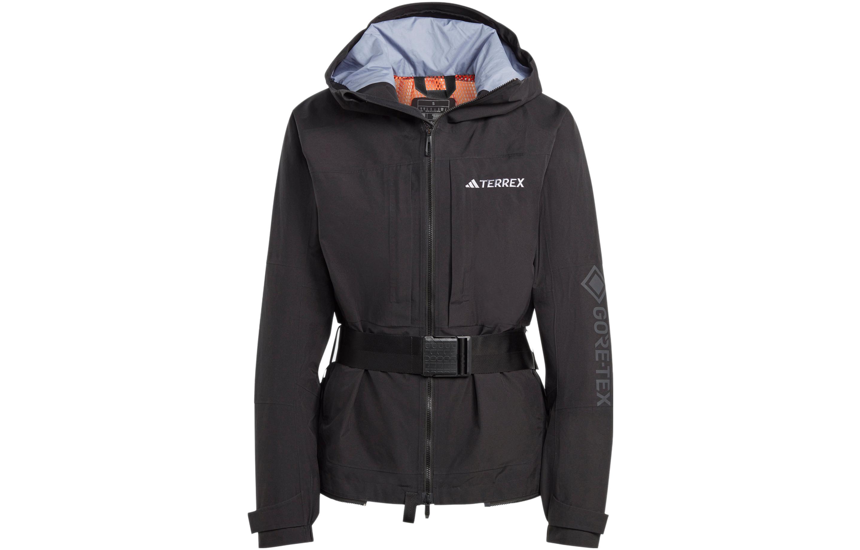 (Women) adidas  Black Letter Print Solid Color Hooded Jacket & Pants Set. HS0317 圖 3