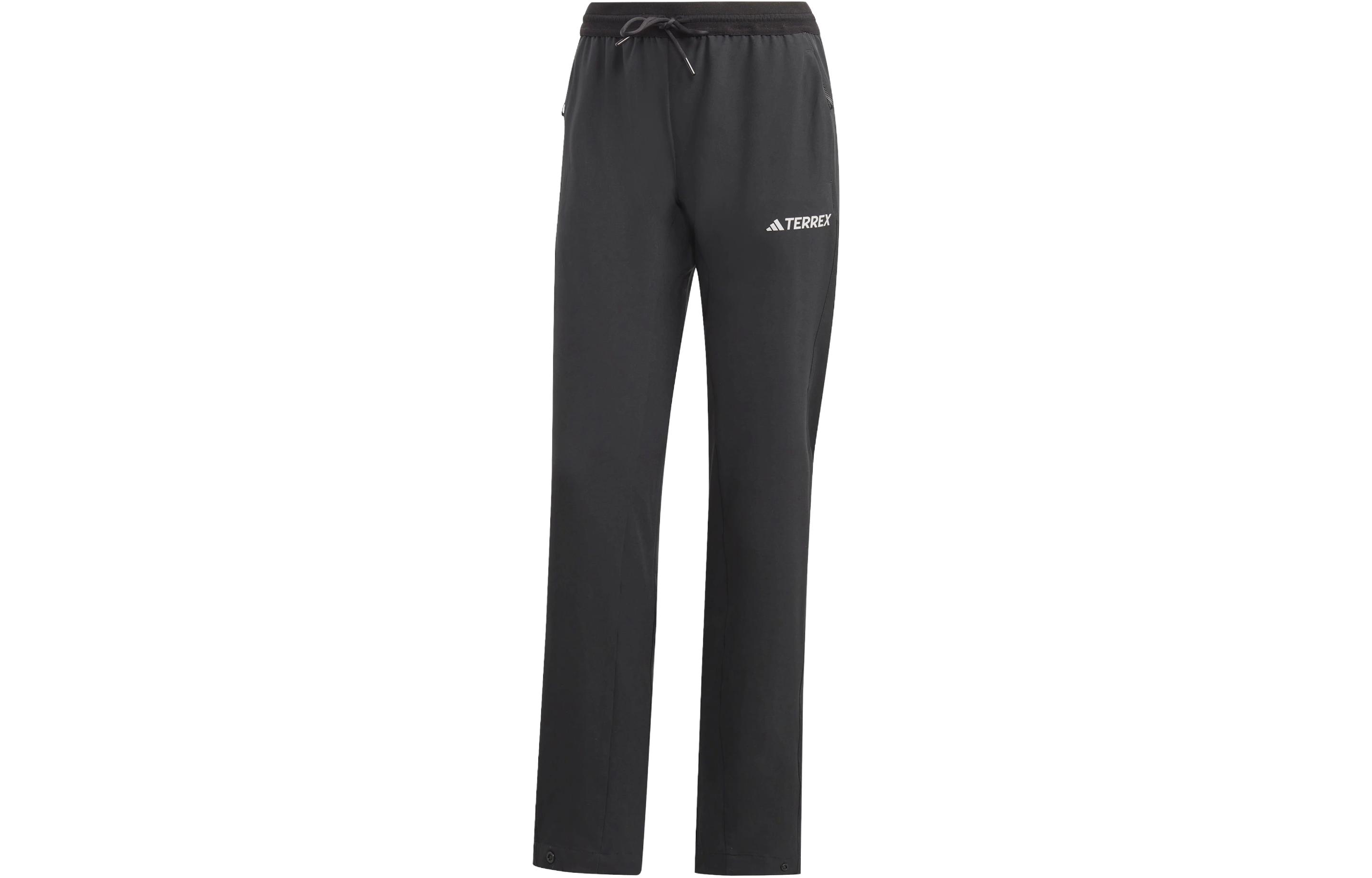 (Women) adidas  Black Logo Straight-Leg Elastic Waist Casual Pants HN2951