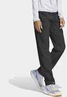Shop (W) adidas 黑色Logo直筒鬆緊腰休閒長褲 HN2951