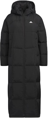(W) アディダス ブラック ロングダウンジャケット トリプルストライプ フード付き IK2385 Order (W) アディダス ブラック ロングダウンジャケット トリプルストライプ フード付き IK2385