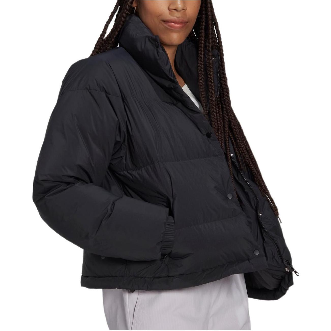 (Women) adidas  Black Puffer Jacket with Logo and Stand Collar. HG4376 圖 3