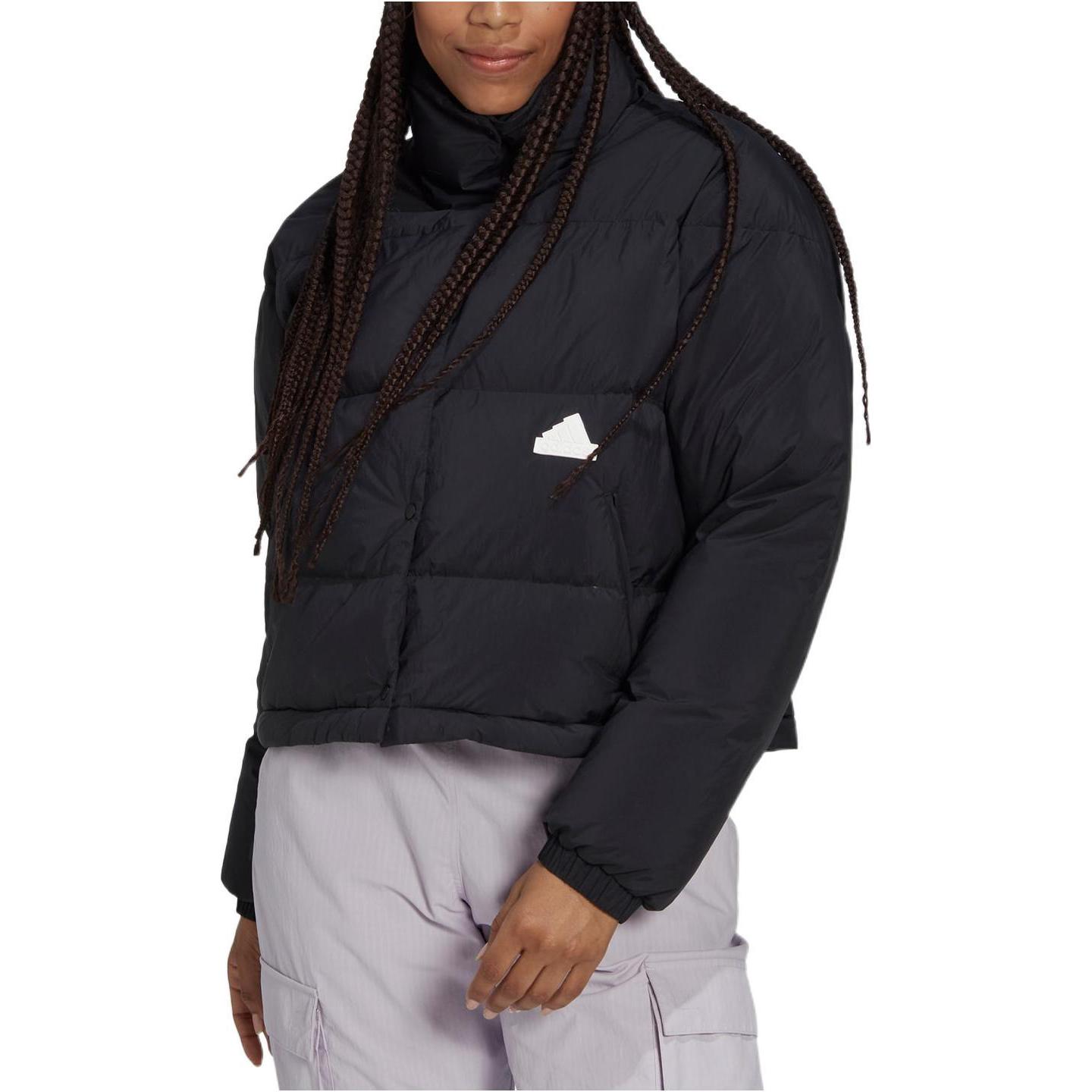 (Women) adidas  Black Puffer Jacket with Logo and Stand Collar. HG4376 圖 4