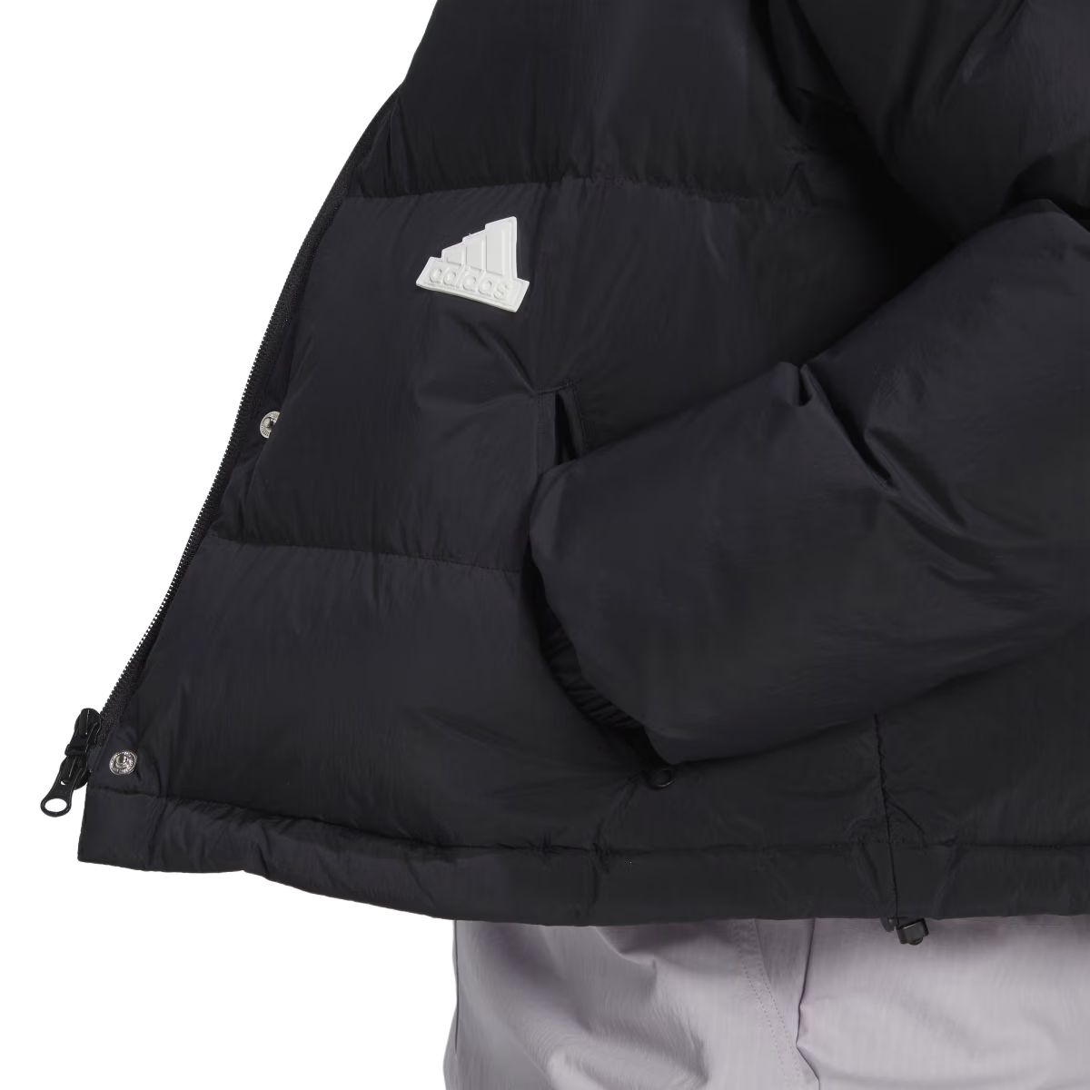 (Women) adidas  Black Puffer Jacket with Logo and Stand Collar. HG4376 圖 7