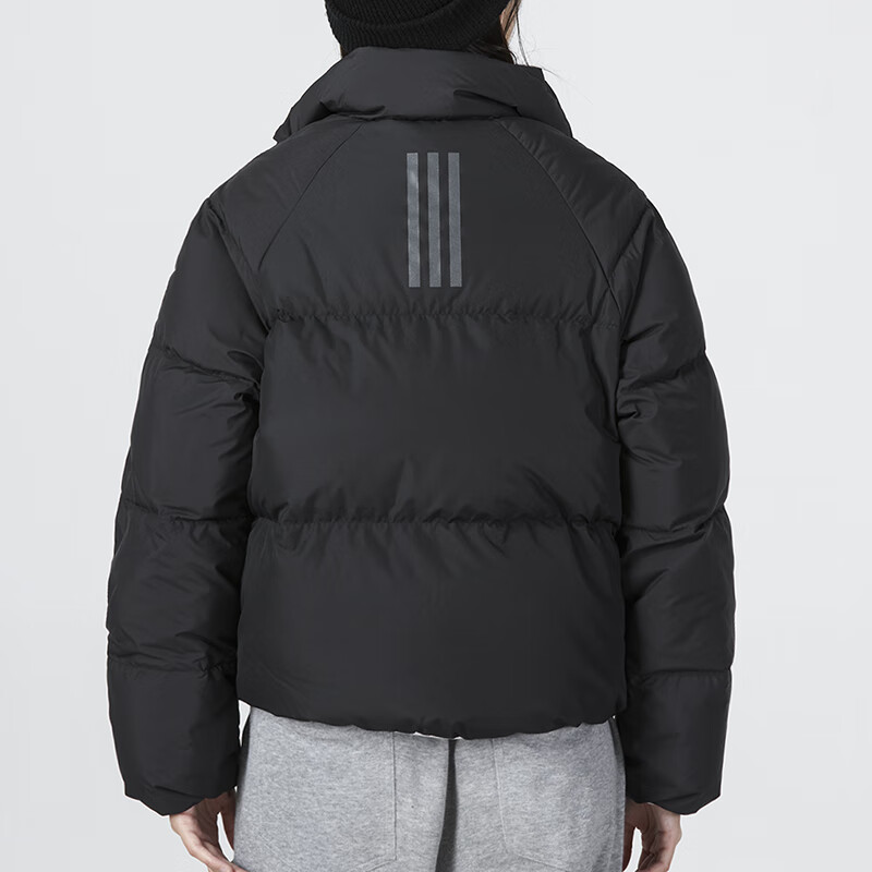 Purchase (Women) adidas  Black Short Puffer Jacket with Logo Print Winter Fashion. HN2133