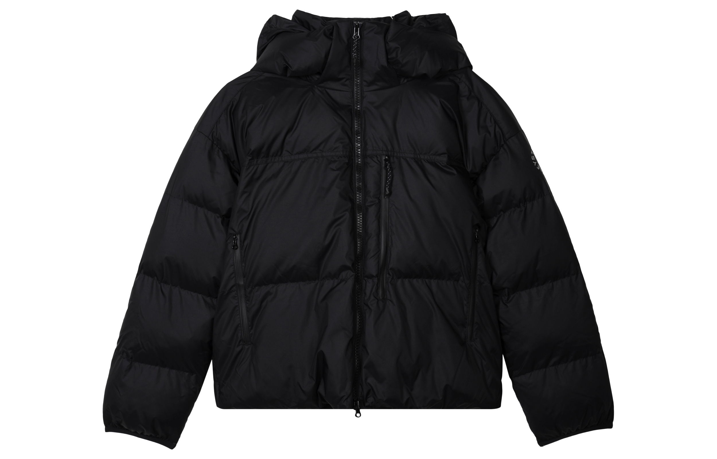 (Women) adidas  Black Solid Color Casual Cropped Hoodie Jacket. IL9613