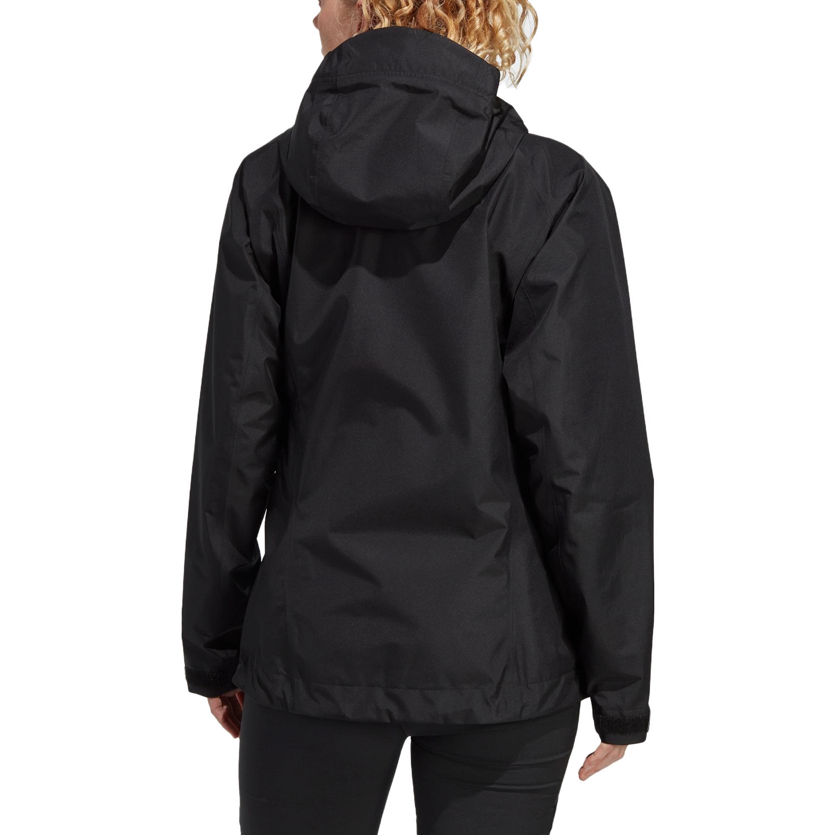 (Women) adidas  Black Waterproof Windbreaker Outdoor Jacket with Letter Print. HN2904 圖 5