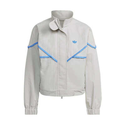 (Women) adidas Casual Logo Print Track Jacket Gray HK7246