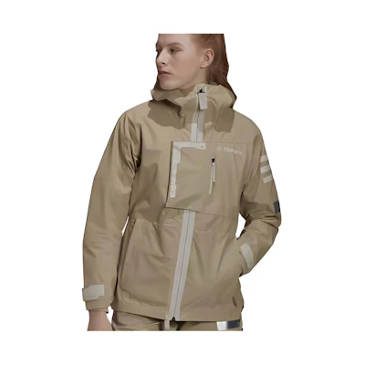 (Women) adidas Casual Sports Hooded Long Sleeve Jacket - Khaki HB4060