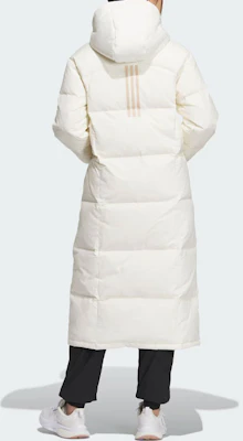 (W) 阿迪达斯三条纹连帽休闲羽绒服 - 米白色 IK2384 Shop (W) 阿迪达斯三条纹连帽休闲羽绒服 - 米白色 IK2384