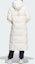 Shop (W) 아디다스 삼선 다운 재킷, 캐주얼 후드 코트 - 오프 화이트. IK2384