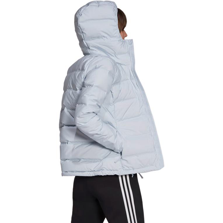 (Women) adidas  Light Blue Logo Printed Hooded Down Jacket. GQ7133 圖 6