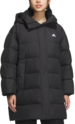 (W) Chaqueta Larga Negra adidas con Capucha y Estampado - Invierno Casual a Prueba de Viento. IV7556 Lookbook (W) Chaqueta Larga Negra adidas con Capucha y Estampado - Invierno Casual a Prueba de Viento. IV7556