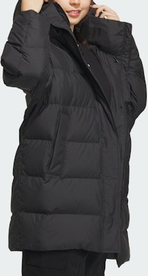 (W) Chaqueta Larga Negra adidas con Capucha y Estampado - Invierno Casual a Prueba de Viento. IV7556 Purchase (W) Chaqueta Larga Negra adidas con Capucha y Estampado - Invierno Casual a Prueba de Viento. IV7556