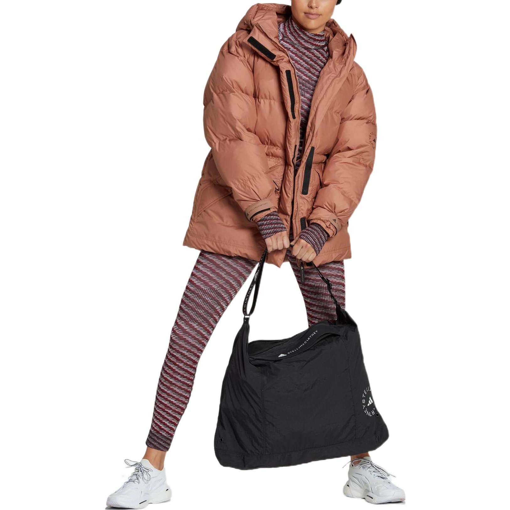 (Women) adidas  Pink Logo Print Long Sleeve Puffer Jacket with Hidden Zipper Hoodie HG6892 圖 3