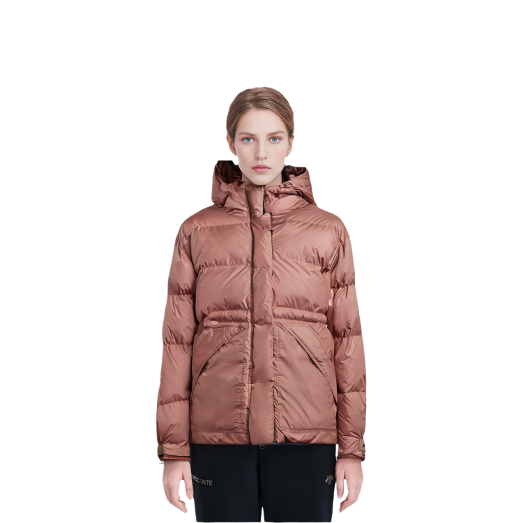 (Women) adidas  Pink Logo Print Long Sleeve Puffer Jacket with Hidden Zipper Hoodie HG6892 圖 6