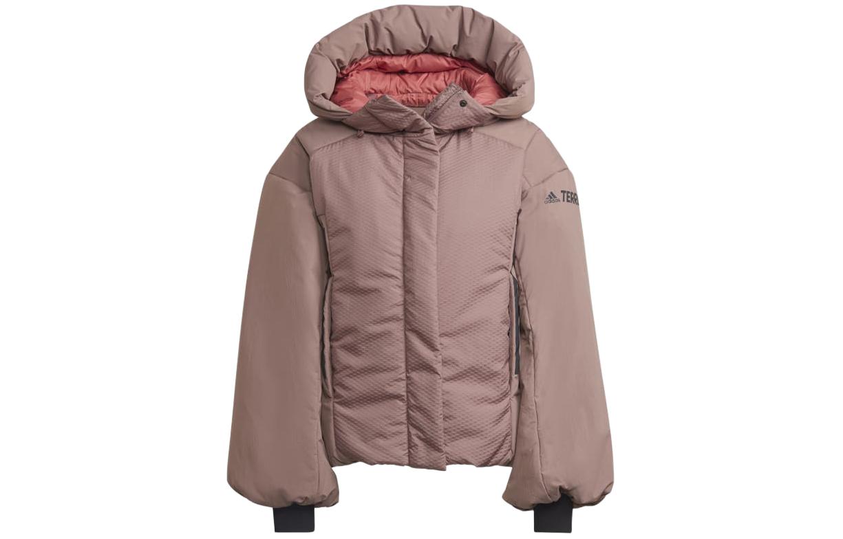 (Women) adidas  Purple Down Hooded Jacket with Logo Print and Striped Design HG3163 圖 2